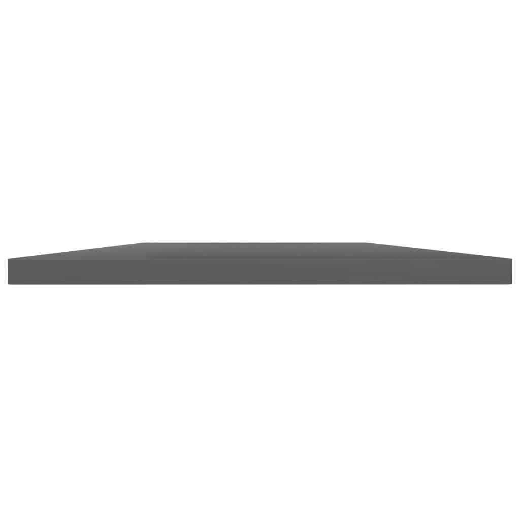vidaXL High Gloss Gray Engineered Wood Bookshelf Boards - Versatile, Minimalistic, Easy to Maintain - Pair with existing Furniture or use as Replacements