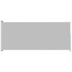 vidaXL 86.6x196.9 Patio Retractable Side Awning - Gray/Durable Design/UV- and Water- Fabric/Easy Pull-Out System/Includes Mounti