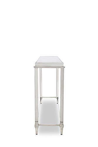 HomeRoots Furniture Modern Glass & Stainless Steel Console Table (283430)
