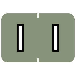 Tabbies Barkley Abkm Compatible 71620 Series Alpha Labels, Gray 'I', 1   H X 1-1/2   W Label Size, Filing Color Code System, 2