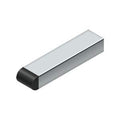 Deltana 4' Modern Baseboard Bumper, Solid Brass (Rectangular, Polished Chrome)
