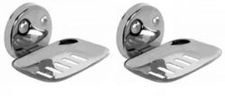 Stainless Steel SOAP CASE/SOAP Dish/Set of 2 PCS (Steel, Silver)