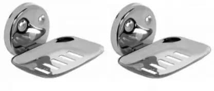 Stainless Steel SOAP CASE/SOAP Dish/Set of 2 PCS (Steel, Silver)