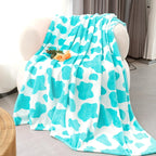 Light Blue Throw Blanket For Couch, Soft Cozy Blankets For Women, Cute Small Blanket For Girls, Blue Gifts For Girls Boys Women