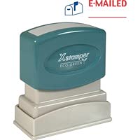 Xstamper Pre-Inked Stamp - Message Stamp - E-Mailed - 0.50 Impression Width X 1.62 Impression Length