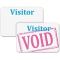 Times Up! Self-Expiring Visitor Badges, One-Day Badge, 3 X 2, White, 100/Box