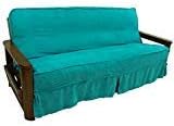 Solid Microsuede Double Corded 8 to 9-inch Full Futon Slipcover