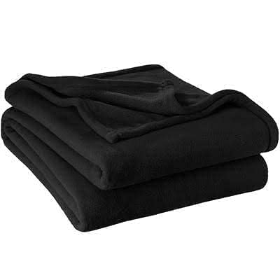 PURE HOME THREADS Black Wool Blanket for Donation | Warm Winter Single Bed Blanket | Soft & Comfortable Blanket for Home, Travel