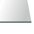 15 x 34 Rectangle Tempered Glass Table Top 3/8 Thick Flat Polish Edge and Touch Corners