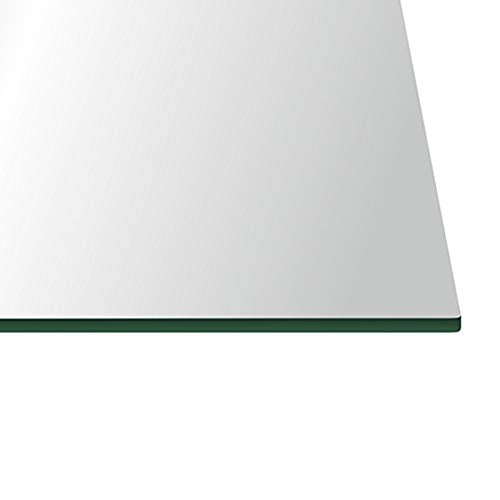 15 x 34 Rectangle Tempered Glass Table Top 3/8 Thick Flat Polish Edge and Touch Corners