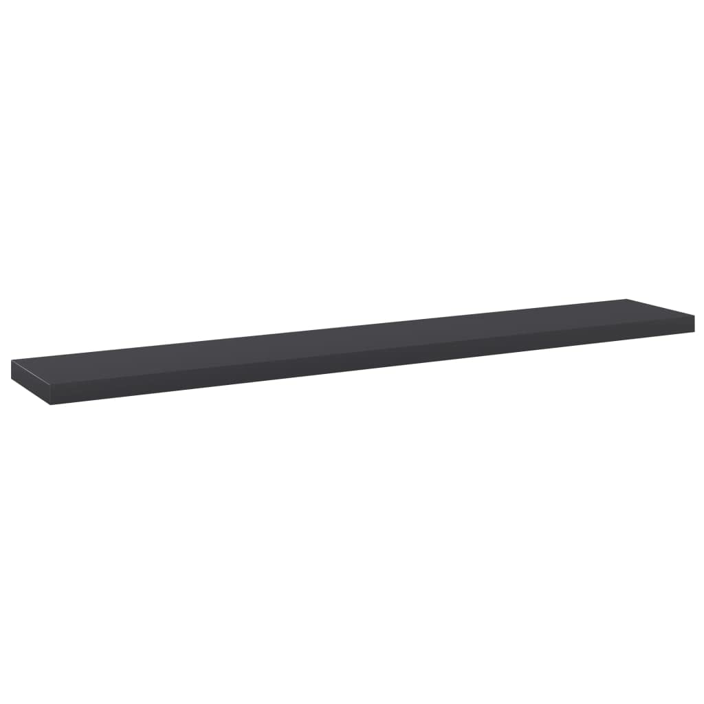 vidaXL Gray Bookshelf Boards - 4 pcs Engineered Wood Replacement Panels - Easy to Install and Maintain - Space-Saving Storage Solution for Home and Office