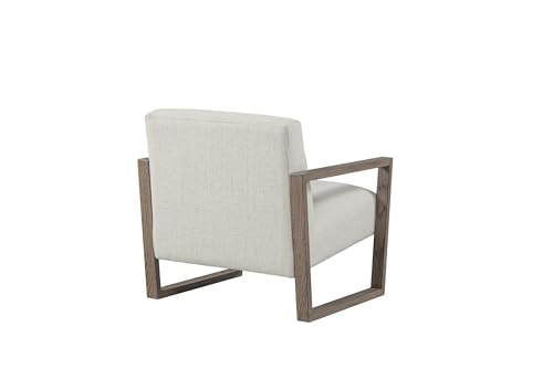 Neos Modern Upholstered Fabric Armchair (Off White)