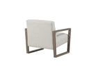 Neos Modern Upholstered Fabric Armchair (Off White)