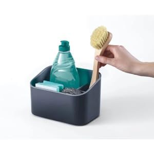 Cyrox Kitchen Sink Organiser Sink Caddy Stainless Steel Sink Organiser Caddy with SelfDraining Drain, Multifunctional Kitchen S