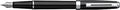 Sheaffer Prelude Medium Nib Fountain Pen, Black Lacquer, Nickel Plate Trim (E037353)