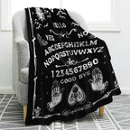 Jekeno Ouija Board Blanket Spooky Horror Gifts For Halloween Sun Moon Skeleton Skull Presents For Women Men Kids Girls Home Bedr
