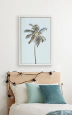 Sylvie One Coconut Palm Tree Framed Canvas by The Creative Bunch Studio