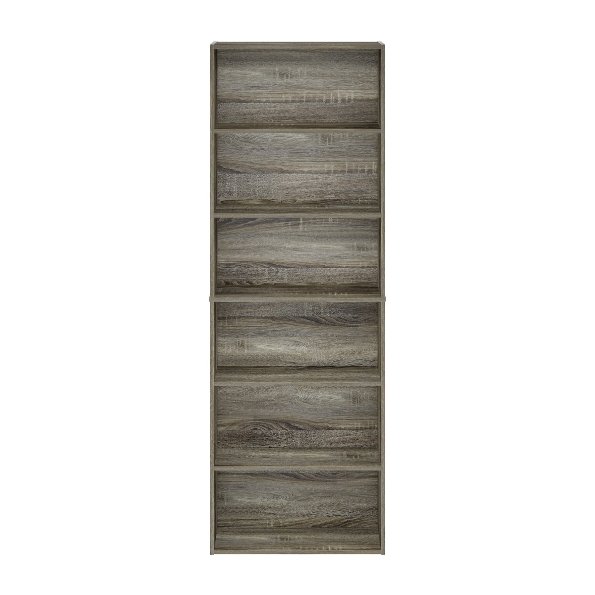 Furinno Jaya Simply Home Free Standing 6-Tier Open Storage Bookcase, French Oak