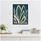 Sylvie Blue Flora 1 Framed Canvas by Alicia Bock