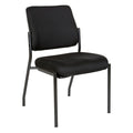 Stackable Visitors Chair Black Padded Seat Armless, 83720-231