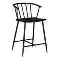 Lincoln All Metal Counter Stool in Black Finish