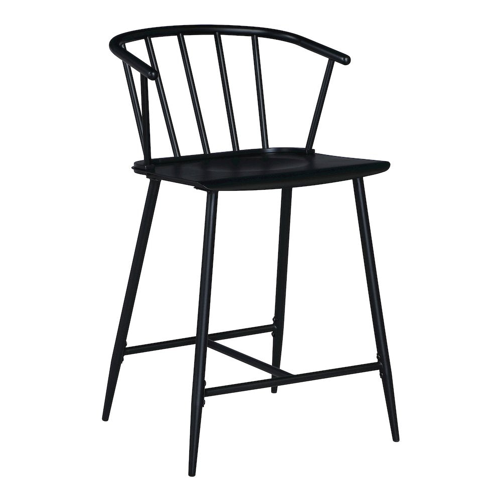 Lincoln All Metal Counter Stool in Black Finish