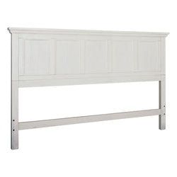 Farmhouse Basics King Bed Headboard, Rustic White