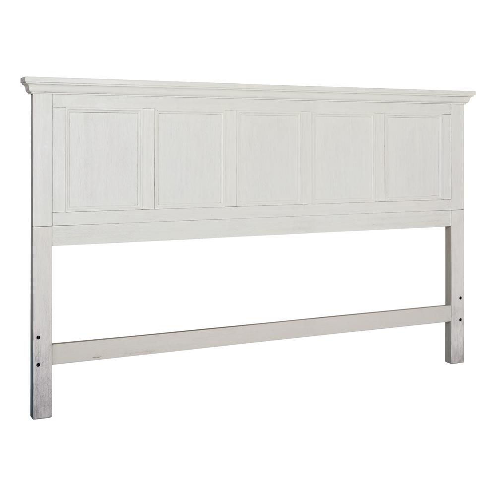 Farmhouse Basics King Bed Headboard, Rustic White