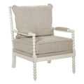 Kaylee Spindle Chair, Beige Linen