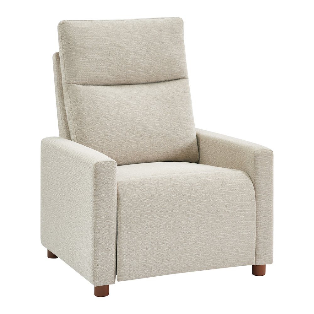 Vincent Pushback Recliner in Linen Fabric