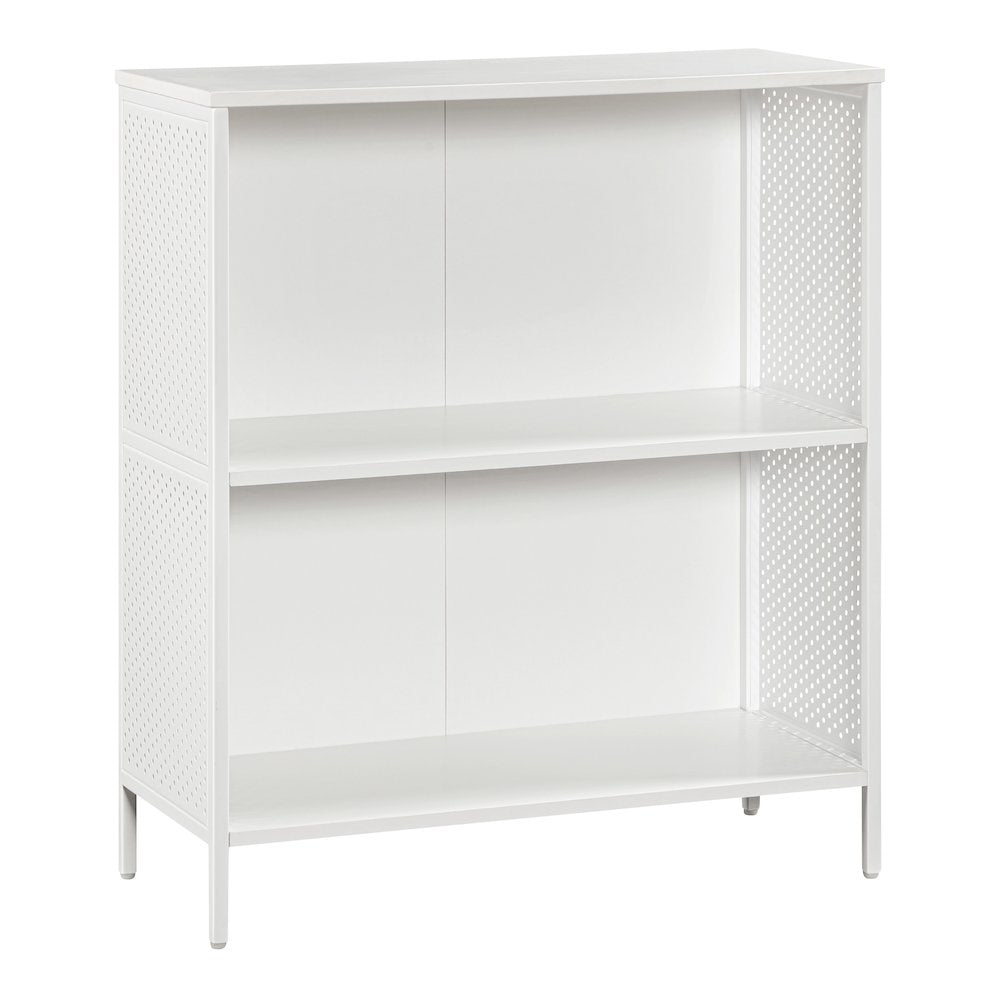 Ace 2 Shelf Bookcase In White Finish