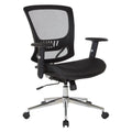 Mesh Screen Seat and Back Managers Chair with Height Adjustable Arms and Chrome Base, EM98910C-3