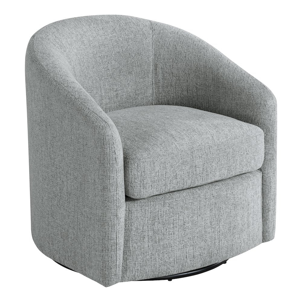 Bella Swivel Chair in Dove Grey Fabric