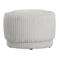 Lanyard Storage Ottoman In Taupe Cord Fabric