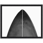 Sylvie Abstract Minimalist Coastal Black Surfboard Framed Canvas by Saint and Sailor Studios