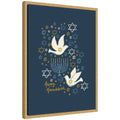 Sylvie Framed Canvas Love and Light Happy Hanukkah by Vicky Yorke