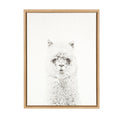 Sylvie Hairy Alpaca Framed Canvas by Simon Te of Tai Prints