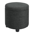 Designs 4 Comfort Round Accent Storage Ottoman with Reversible Tray Lid