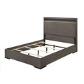 Eastern King Bed, Led & Gray Oak