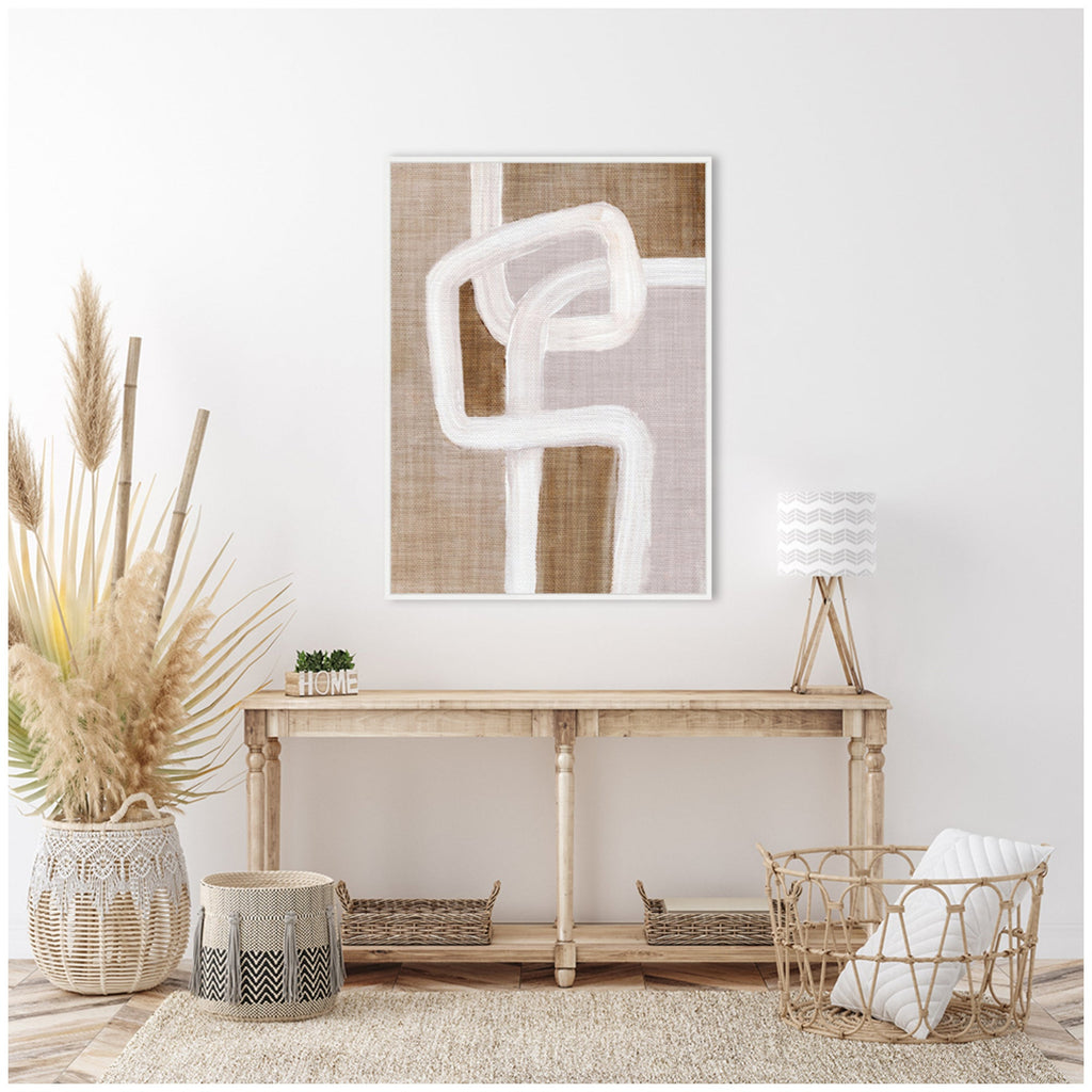 Sylvie Rhythmic Lines l Framed Canvas by Nikita Jariwala