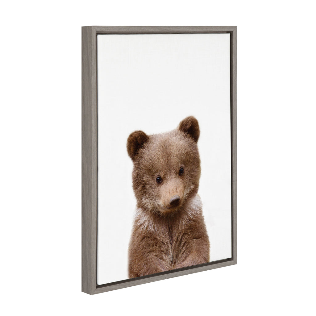 Sylvie Baby Bear Framed Canvas by Amy Peterson