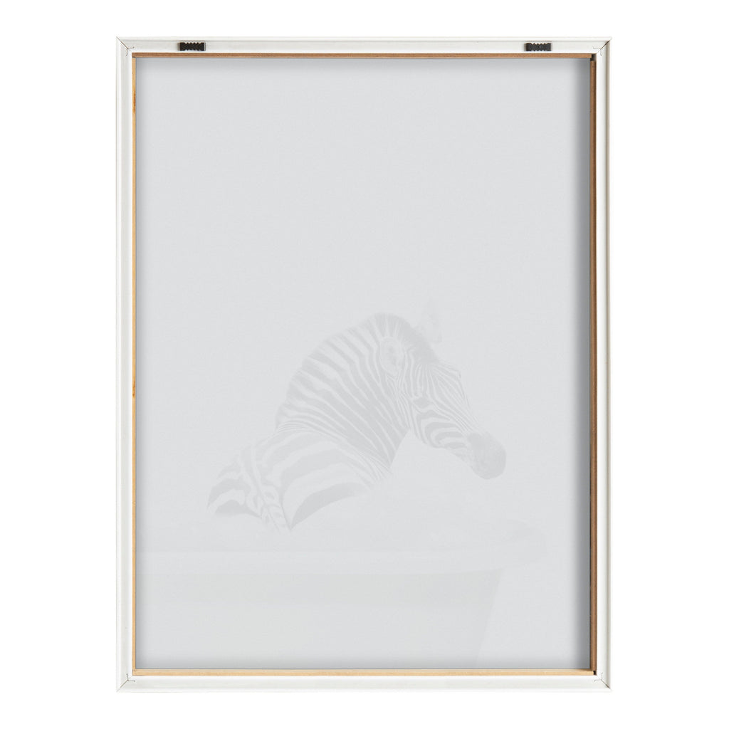 Blake Bathroom Bubble Bath Zebra Framed Printed Glass by The Creative Bunch Studio