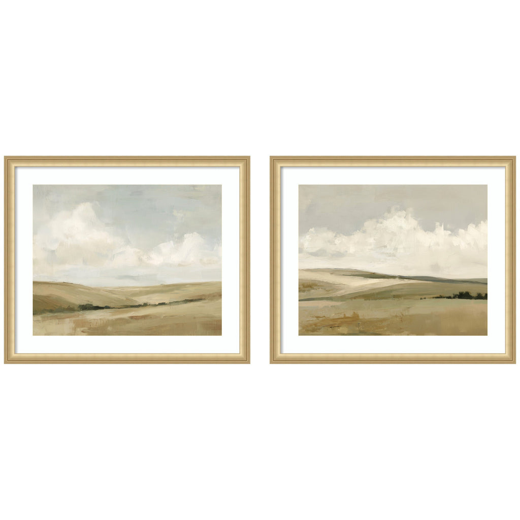 Whispering Meadows 2 Piece Framed Wall Art Print Set by Amy Lighthall