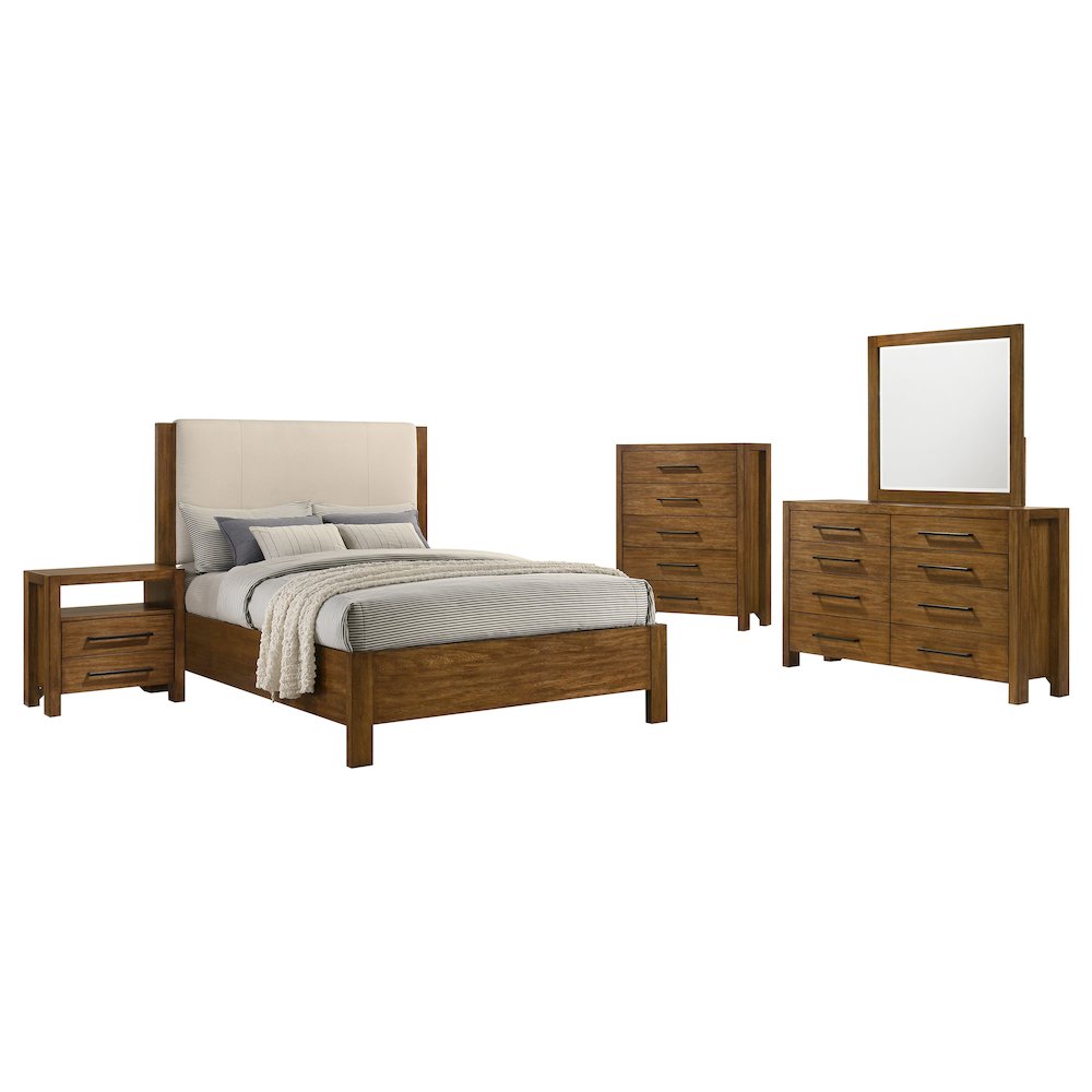 Adderley 5piece California King Bedroom Set Warm Brown