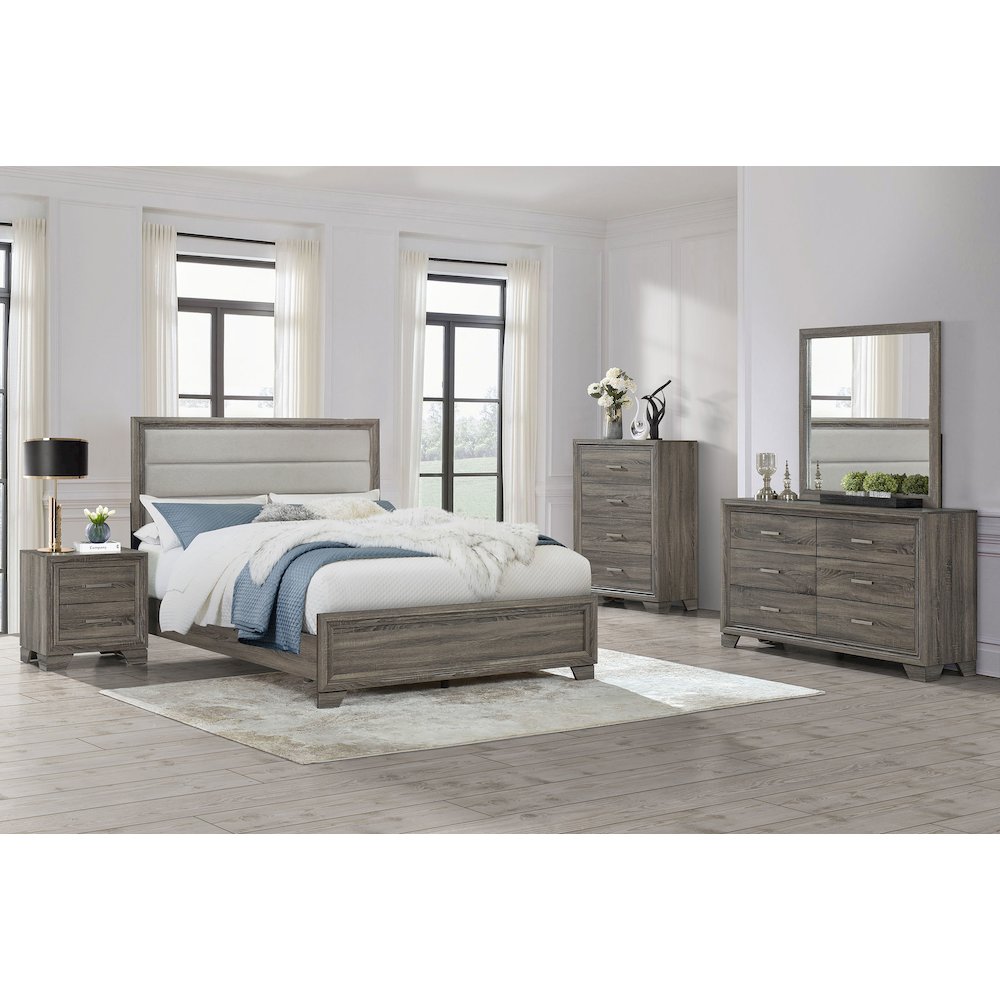 Wright 5piece California King Bedroom Set Brown Oak