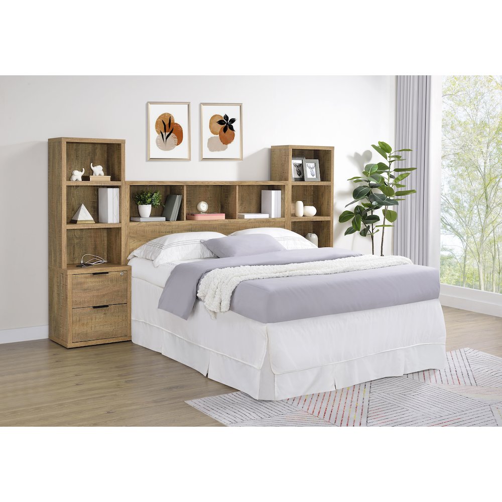 Westpark 3piece Queen Bedroom Set Bookcase Headboard Mango