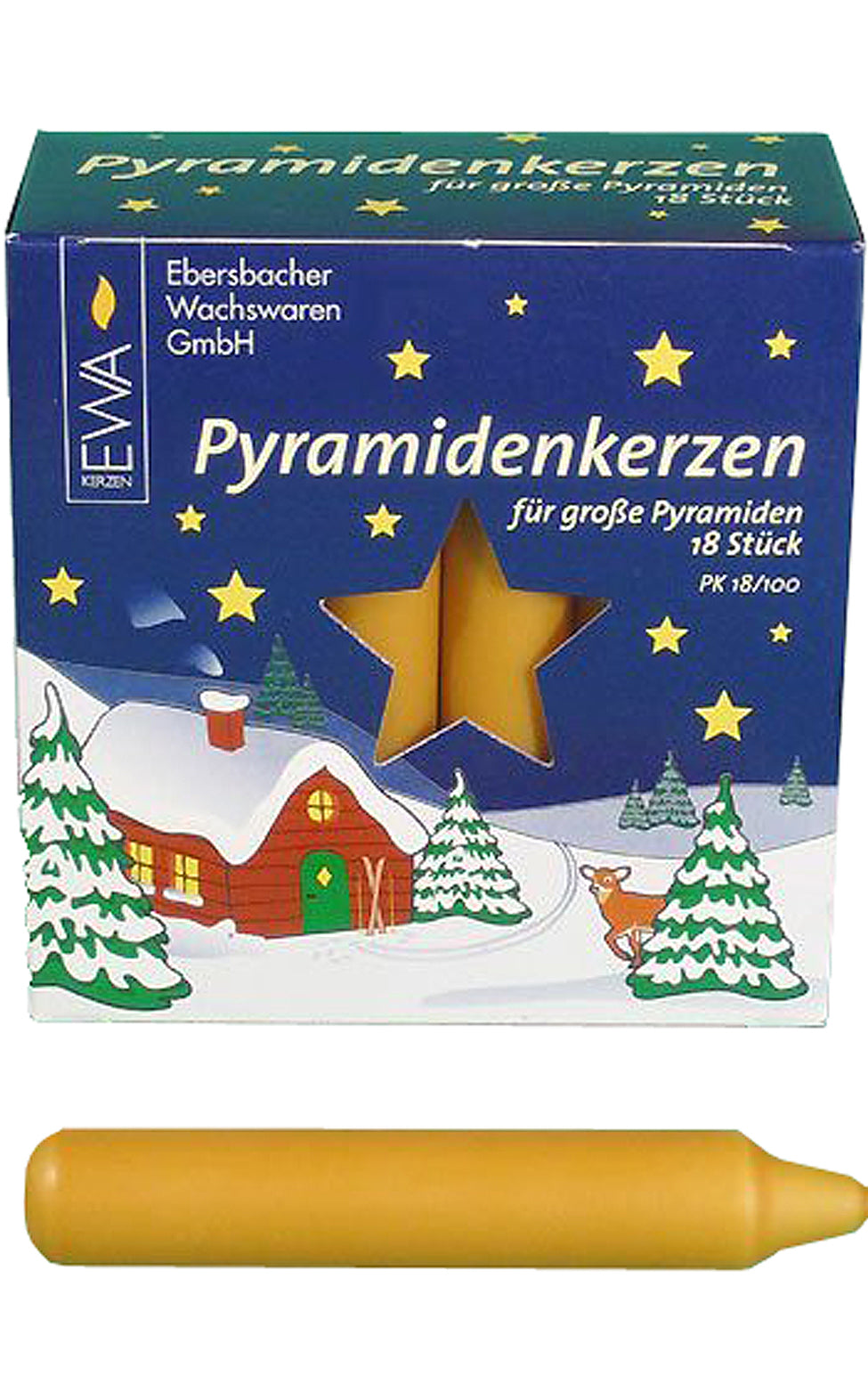 Candle Large Natural Bx18