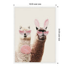 Sylvie Llamas On Vacation Framed Canvas by July Art Prints