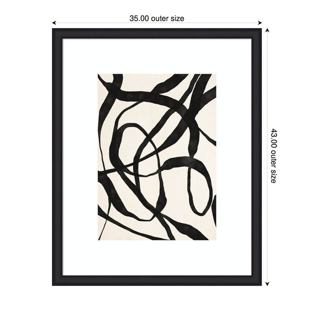 Framed Art Black Twist 4 by Alicia Bock