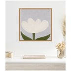 White Tulip by Gabrielly Guedes Framed Canvas Wall Art Print